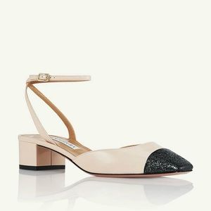 Aquazzura French Flirt 35 Pumps EU 36.5 US
6.5 Light Nude/Black Nappa Leather